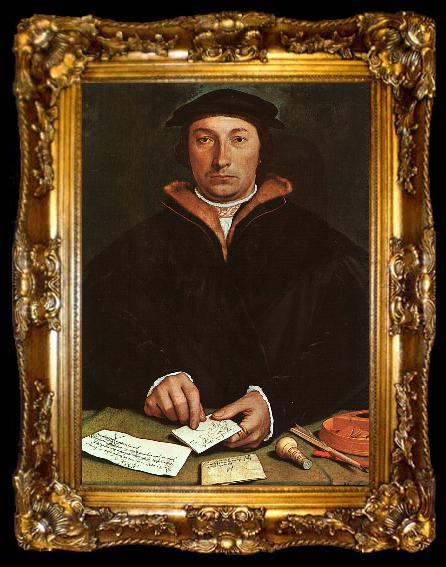 framed  Hans Holbein Portrait of Dirck Tybis, ta009-2